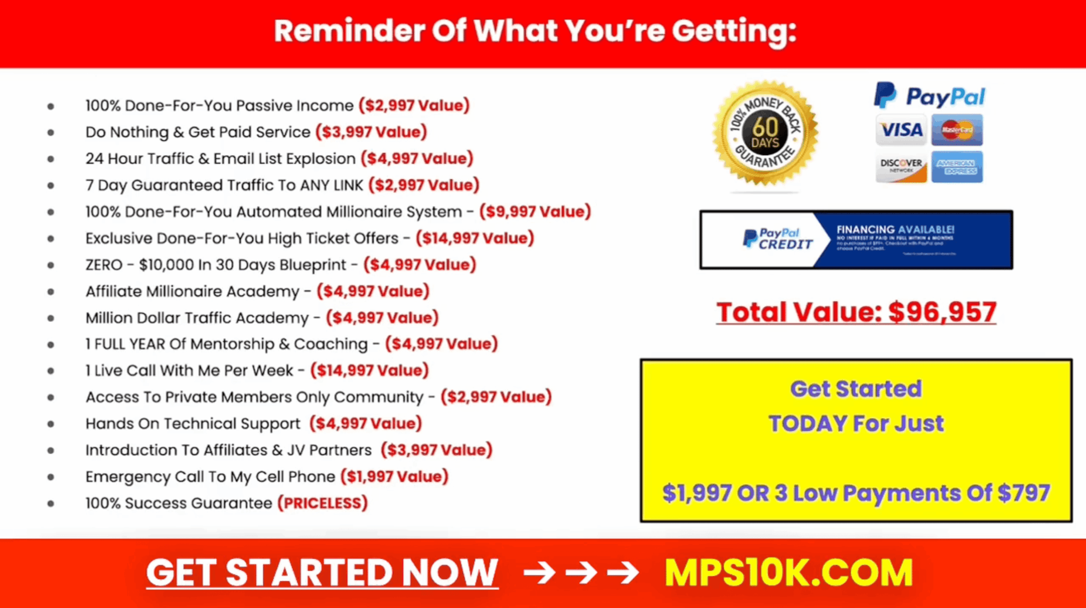 Millionaire partner system bonuses